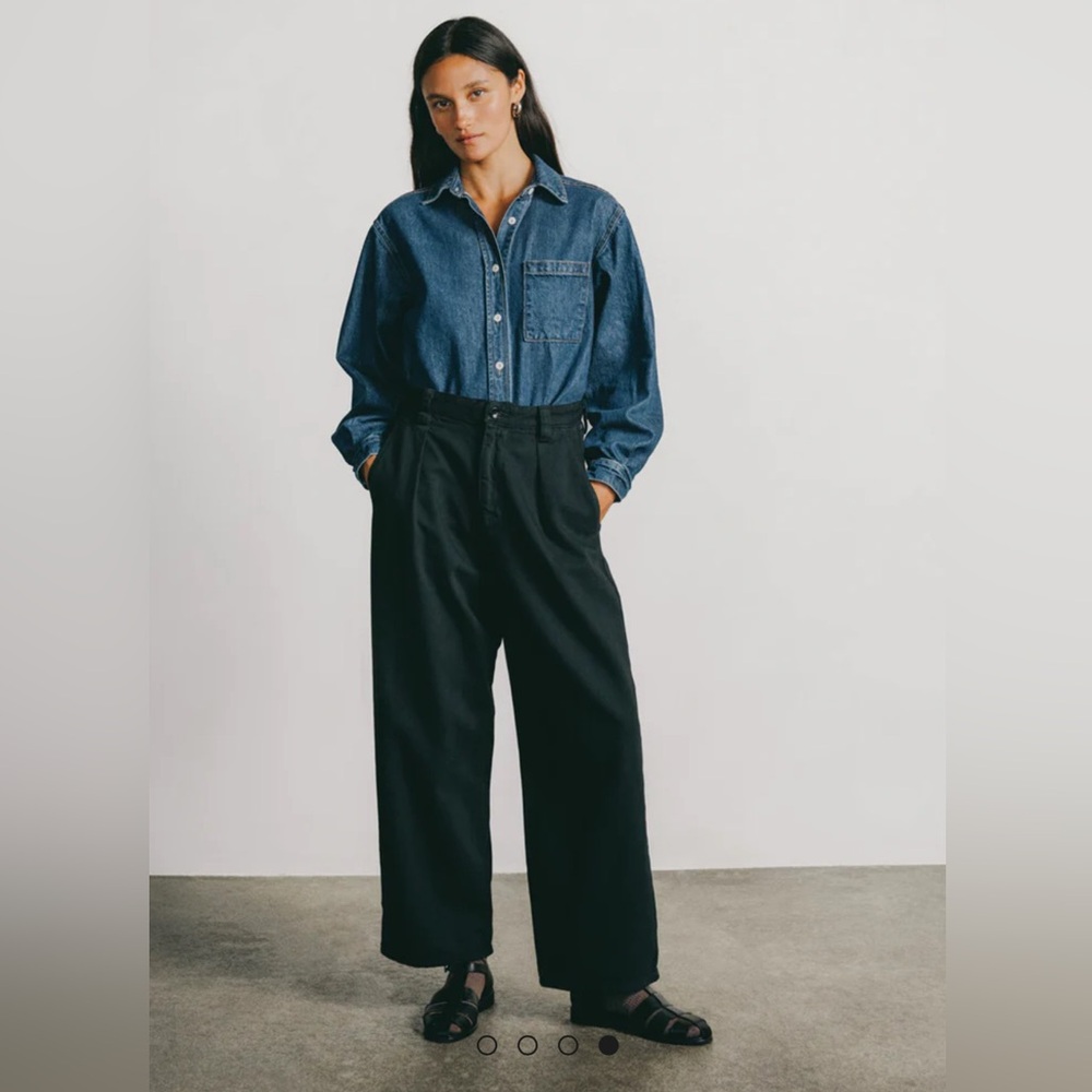 Ozma Field Pant, Tencel Bull Denim, Black, S